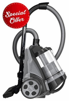 Ovente ST2620B Bagless Canister Cleaner