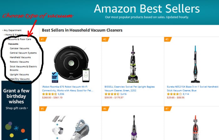 Amazon best sellers on vacuums