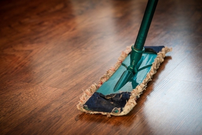 clean or mop the floor