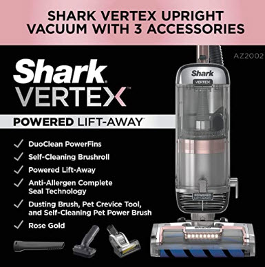 Shark AZ2002 Vertex DuoClean PowerFins Upright Vacuum